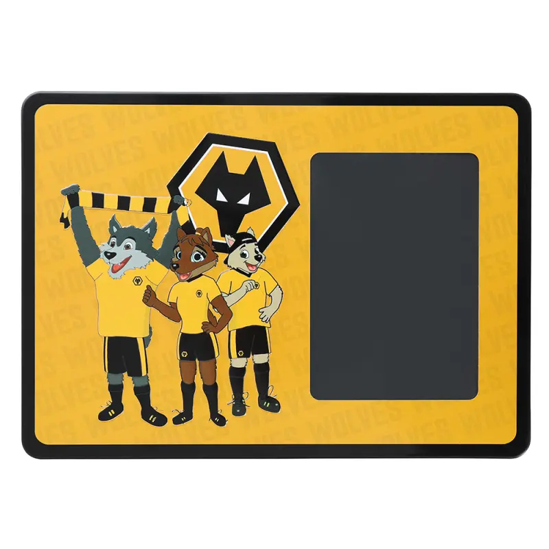 Wolverhampton Wanderers Shirt Store | Mascot Metal Frame Collection Wolverhampton Wanderers Official Gear